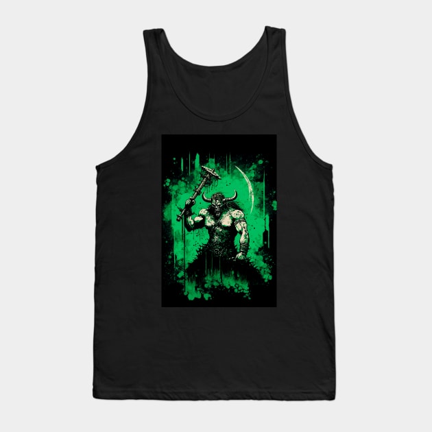 Mörk Borg Bestiary - Minotaur Tank Top by DodgyDogma